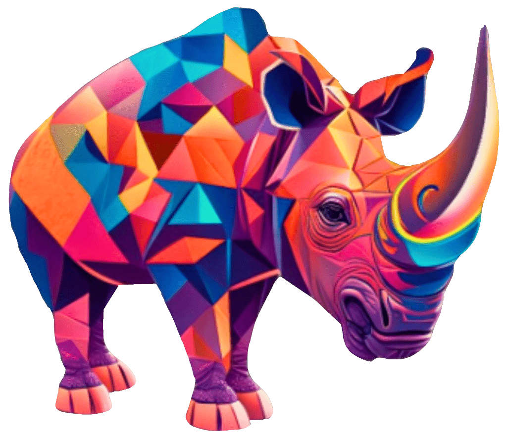 Wiser Rhino Designs Logo and Mascot